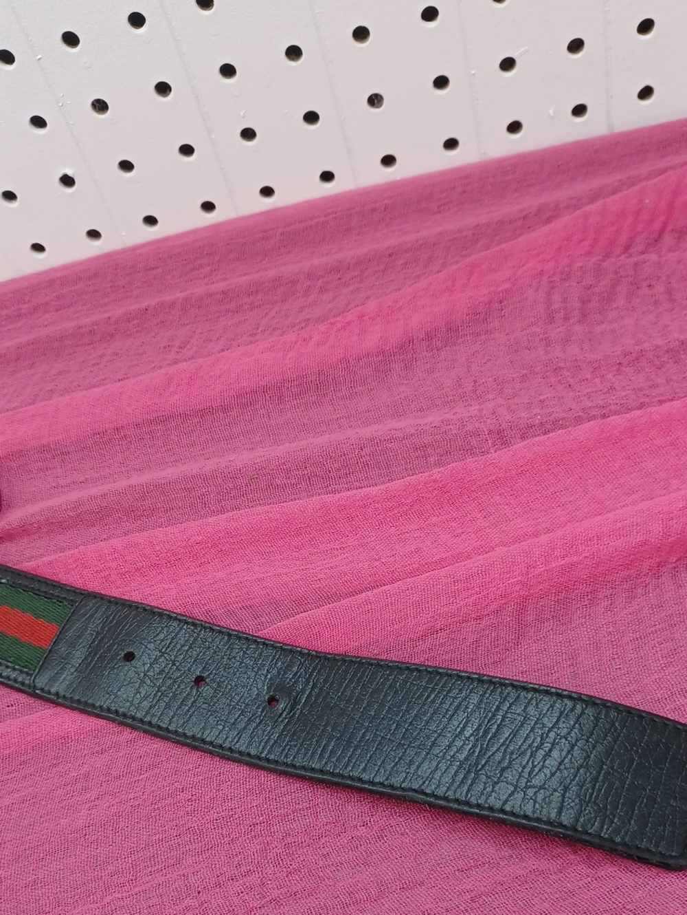 Gucci Vintage Web and Leather Belt - Picture 4 of 7